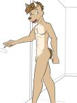  anthro canid canine circumcised flaccid fuze genitals hi_res humanoid_penis looking_at_viewer male mammal navel nipples nude penis solo 