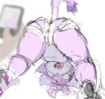  anthro anus ass_up blaze_the_cat bodily_fluids breasts butt cellphone clothing disembodied_hand embarrassed female footwear fur genitals looking_through_legs mammal multicolored_body multicolored_fur nipples nude open_mouth phone presenting presenting_anus presenting_hindquarters presenting_pussy purple_body purple_fur pussy raised_tail sega shoes sketch small_breasts solo_focus sonic_the_hedgehog_(series) spreading sweat thick_thighs two_tone_body two_tone_fur two_toned_body upside_down video_games white_body white_fur yellow_eyes 