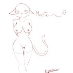  1:1 2020 absurd_res blush felid feline female fur genitals hi_res kyubimaru mammal nipples nude pussy simple_background sketch solo teats 