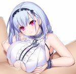  asamura_hiori azur_lane dido_(azur_lane) ejaculation_under_clothes highres looking_at_viewer paizuri paizuri_under_clothes 