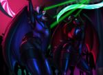  2020 armwear breasts cleavage clothed clothing dancing dragon elbow_gloves gloves hair handwear horn laser leather membrane_(anatomy) membranous_wings neon nightclub rave rubber savannah_the_dragon thick_thighs toughset white_hair wide_hips wings 