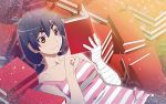  1girl bandaged_arm bandages book image_sample kanbaru_suruga lying monogatari_(series) monogatari_series_puc_puc on_back reading twitter_sample 