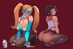  2girls ass hiroshi_(hiroshixhiss) pantyhose rainbow_mika street_fighter yamato_nadeshiko_(street_fighter) 