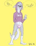  absurd_res anthro canid canine canis cellphone clothing dialogue erect_nipples female hi_res hoodie mammal nipples nipples_through_clothing panties phone roof_legs tongue tongue_out topwear underwear wet wet_clothing wet_panties wet_underwear wolf 