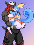  breasts butt duo houndour jaeh muscular nintendo pok&eacute;mon pok&eacute;mon_(species) sobble video_games 