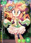  2016 accessory alternate_costume amy_rose anthro character_name clothing dress eulipotyphlan female fireworks fur green_eyes hair_accessory hedgehog long_sleeves love_live! mammal outside pink_body pink_fur smile solo sonic_the_hedgehog_(series) spacecolonie standing text white_clothing white_dress 