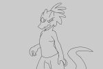  2d_animation andromorph animated anthro anus blush clothed clothing dogbit embarrassed frame_by_frame genitals hi_res intersex kobold looking_back presenting pussy rear_view reptile scalie undressing 