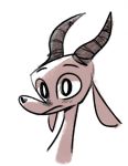  2020 ambiguous_gender antelope anthro blush bovid brown_theme bust_portrait chico_(fuel) facial_markings fuel_(artist) gazelle head_markings horn mammal markings monochrome portrait simple_background solo white_background 