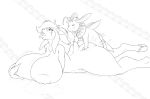  2019 all_fours anthro areola big_breasts blush bodily_fluids bovid breast_suck breastfeeding breasts caprine digital_media_(artwork) doggystyle drooling duo female flora_fauna free_art from_behind_position fur goat gynomorph hair hi_res horn huge_breasts hyper hyper_breasts intersex jakethegoat kate_(jakethegoat) lactating looking_pleasured lying mammal nude onomatopeia open_mouth plant ponytail saliva sex simple_background size_difference sketch slightly_chubby small_breasts small_dom_big_sub smile sucking tail_maw tail_mouth text thick_thighs tongue tongue_out wide_hips 