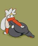  2020 absurd_res anthro big_butt breasts butt butt_squish clothed clothing curvy_figure female gray_iris hi_res huge_butt lagomorph looking_at_viewer mammal nintendo plantedpot pok&eacute;mon pok&eacute;mon_(species) presenting presenting_hindquarters pseudo_clothing raboot short_stack squish thick_thighs video_games voluptuous wide_hips 