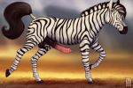  2020 anchee animal_genitalia animal_penis balls digital_media_(artwork) equid equine equine_penis eyes_closed feral fur genitals hooves male mammal penis solo striped_body striped_fur stripes zebra 
