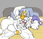  anthro asgore_dreemurr asriel_dreemurr balls beard bed big_breasts bisexual blonde_hair body_hair boss_monster bovid breasts caprine clothing collaborative_fellatio facial_hair father father_and_child father_and_son fellatio female fur furniture genitals green_eyes group group_sex hair hi_res horn humanoid_penis idaialo incest legwear long_ears male male/female male/male mammal mature_female mother mother_and_child mother_and_son nude oral orgy parent parent_and_child penile penis pillow sex simple_background son stockings toriel undertale vein veiny_penis video_games white_body white_fur yellow_eyes 