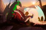  2d_animation animated dragon female feral fey_(zavan) frame_by_frame from_behind_(disambiguation) genitals group group_sex ivnis knot male male_penetrating oral oral_penetration penetration penis rimefang scalie sex skywing_(wof) threesome western_dragon wings_of_fire 
