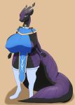  absurd_res anthro big_breasts big_tail breasts choker clothed clothing dragon female firepawdacat_(artist) hi_res horn jewelry loincloth necklace non-mammal_breasts scales scalie smile solo 