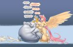  2020 animal_genitalia animal_penis anthro areola bakuhaku balls big_balls big_penis bodily_fluids breasts cum cum_inflation cum_inside cutie_mark digital_media_(artwork) duo equid equine equine_penis eyes_closed fan_character feathered_wings feathers fluttershy_(mlp) friendship_is_magic genital_fluids genitals gynomorph gynomorph/gynomorph huge_balls huge_penis hyper hyper_balls hyper_genitalia hyper_penis inflation intersex intersex/intersex mammal my_little_pony nipples nude penis pterippus sex wings 