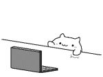  4:3 ambiguous_gender angry animated anthro bongo_cat computer digital_media_(artwork) felid feline flipnote_studio keke_(artist) laptop low_res mammal meme paws simple_background solo white_background 