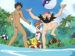  ash_ketchum brock misty pikachu pokemon 