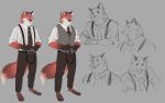  0rang3 2019 anthro belt brown_hair camera canid canine clothed clothing digital_drawing_(artwork) digital_media_(artwork) dipstick_tail echo_project fox fur green_eyes grey_background hair hi_res male mammal multicolored_body multicolored_fur multicolored_tail murdoch_(the_smoke_room) necktie orange_body orange_fur simple_background smile solo suspenders the_smoke_room video_games 