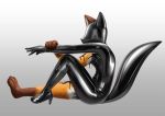  boots canid canine clothing faceless female footwear fox high_heels liquid_rubber mammal redflare500 rubber shiny_(disambiguation) shoes simple_background sitting transformation 