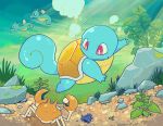  calibrashuns horsea kingler nintendo pok&eacute;mon pok&eacute;mon_(species) squirtle swimming underwater video_games water 