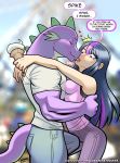  absurd_res alternate_species anthro breasts bulge dialogue dragon female friendship_is_magic garam hi_res human male male/female mammal my_little_pony spike_(mlp) tongue twilight_sparkle_(mlp) 