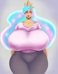 alternate_species big_breasts breasts curvy_figure female friendship_is_magic hi_res horn horned_humanoid huge_breasts humanoid humanoidized mature_female my_little_pony princess_celestia_(mlp) solo sundown_(artist) thick_thighs voluptuous wide_hips 