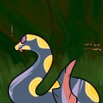  ! 1:1 fangs feral nintendo pok&eacute;mon pok&eacute;mon_(species) reptile scalie seviper snake solo surprise video_games wakamolez 