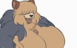  ! &lt;3 16:10 2019 2d_animation 4_fingers ? animated anthro big_breasts biped black_nose bodily_fluids boxgoat breasts brown_body brown_fur canid canine canis cheek_tuft chest_tuft cum cum_on_face digital_drawing_(artwork) digital_media_(artwork) disembodied_penis domestic_dog duo erection faceless_male facial_tuft fangs female female_focus fingers frame_by_frame front_view fur genital_fluids genitals grey_body grey_fur hair_over_eyes holding_breast huge_breasts human human_on_anthro humanoid_penis hunting_dog interspecies licking licking_lips licking_own_lips loop male mammal neck_tuft nude open_mouth open_smile orgasm overweight overweight_female penis self_lick sex simple_background smile solo_focus speech_bubble tan_body tan_fur tan_penis terrier three-quarter_view titfuck tongue tongue_out tuft white_background 