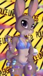  absurd_res anthro big_butt booponies breasts butt clothing collar condom crotchless_panties disney female genitals hi_res judy_hopps lagomorph leporid mammal nipples panties peep_hole_bra pussy rabbit sex_toy short_tail smile straps underwear vibrator wet zootopia 