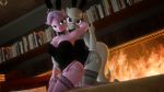  16:9 3d_(artwork) 4k absurd_res anthro breasts diamond_tiara_(mlp) digital_media_(artwork) duo equid equine female fireplace friendship_is_magic hi_res loveslove mammal my_little_pony silver_spoon_(mlp) 