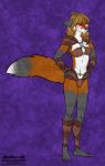  2020 4_toes 5_fingers alishka anthro brown_hair canid canine clothed clothing digital_media_(artwork) eyebrows eyelashes female fingers fox hair hi_res mammal midriff navel solo standing toes 
