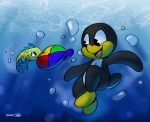  avian bird clothing fish hat headgear headwear hi_res joaoppereiraus marine penguin underwater water 
