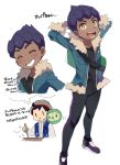  2boys black_hair blush chokutsuu_(menino) closed_eyes cooking fur-trimmed_jacket fur_trim gen_5_pokemon grin hat highres hop_(pokemon) jacket looking_at_viewer masaru_(pokemon) multiple_boys open_mouth pokemon pokemon_(game) pokemon_swsh pot purple_hair simple_background smile solosis sparkle stirring thought_bubble white_background ||_|| 