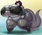  anthro big_breasts breasts female hi_res huge_breasts lizard overweight reptile scalie solo thick_thighs vdisco wide_hips 