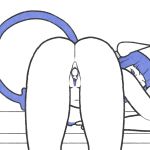  1:1 anne arcnod bodily_fluids cum cum_in_pussy cum_inside demon female from_behind_(disambiguation) genital_fluids hair hime_cut horn humanoid monster monster_girl_(genre) nude spade_tail 