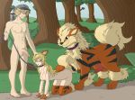  arcanine bestiality breasts collar erection female female_on_feral feral genitals group heterochromia hi_res human human_on_feral human_on_human imminent_sex interspecies leash male male/female mammal minila mostly_nude nintendo nude penis pok&eacute;mon pok&eacute;mon_(species) trainer_aliyah trainer_liam video_games 
