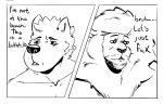  2019 anthro burrnie canid canine comic duo english_text felid lion male mammal pantherine text 