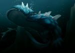  absurd_res ambiguous_gender capcom digital_media_(artwork) eldindon1234 feral hi_res horn lagiacrus leviathan leviathan_(mh) monster_hunter solo spines underwater video_games water 