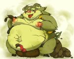  2018 anthro balls belly big_balls blush domestic_pig feces genitals male mammal moobs navel nipples obese overweight penis scat seth_(tas) solo suid suina sus_(pig) tokyo_afterschool_summoners tongue tongue_out toyoscat video_games 