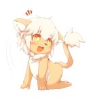  all_fours anthro blush cub felid kasasagi kemono lion male mammal navel nude open_mouth pantherine simple_background solo white_background young 