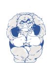  2015 angry anthro belly blush clothing genitals hi_res kemono male mammal overweight overweight_male penis simple_background solo suid suina sus_(pig) taro_heppoko underwear white_background wild_boar 