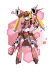  absurd_res android blue_eyes blue_sclera bottomwear breasts clothing fancy_aile female hi_res mace machine medabots melee_weapon not_furry robot simple_background skirt solo weapon yuuyatails 