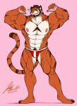  &lt;3 2017 5_fingers abs anthro beard biceps big_muscles brown_body brown_claws brown_fur brown_hair bulge claws clothed clothing facial_hair felid fingers flammars flexing fur grin hair huge_muscles hulooo looking_at_viewer male mammal multicolored_hair muscular muscular_male nipples orange_body orange_fur pantherine pawpads pecs pink_nipples plantigrade quads scar simple_background smile solo standing striped_body striped_fur stripes tiger topless triceps two_tone_hair underwear underwear_only white_body white_fur white_hair yellow_eyes 