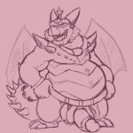  big_penis dragon frill glans half-erect humanoid_penis jewelry magnus_(spyro) male necklace overweight overweight_male penis sketch solo spectral-bat spikes spyro_reignited_trilogy spyro_the_dragon video_games wings 