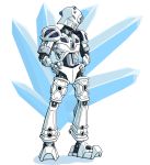  2017 2019 absurd_res ambiguous_gender armor atticustm1 bionicle blue_eyes digital_drawing_(artwork) digital_media_(artwork) fingers hands_on_hips hi_res humanoid lego machine mask not_furry nuju robot scope simple_background solo standing white_body 