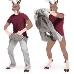  1:1 absurd_res anthro antlers bottomwear cervid clothing edit hi_res horn male mammal meme mixed_media pants photo_manipulation photomorph reaction_image shirt sirbossy1 topwear underwear undressing 