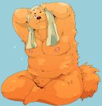  2020 anthro arufina_w belly kemono male mammal moobs nipples overweight overweight_male simple_background sitting solo towel 