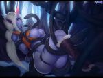  anal big_breasts bovid breasts caprine female female_penetrated genitals hi_res horn horned_humanoid humanoid humanoid_pointy_ears league_of_legends mammal nyuunzi open_mouth penetration pussy restrained riot_games soraka tentacle_sex tentacles tongue tongue_out video_games 