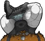  2020 balls_outline big_bulge big_muscles blush bodily_fluids body_hair boots bottomwear brown_hair bulge canid canine chest_hair clothing combat_boots dog_tags duo first_person_view footwear fur genital_fluids genital_outline hair male male/male mammal muscular muscular_male penis_outline polar_bear precum precum_through_clothing pubes quads renga_sato shorts simple_background unclealeix ursid ursine wet wet_clothing white_background white_body white_fur 