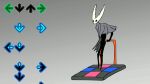  16:9 animated arthropod black_body dance_dance_revolution dancepad dancing darkmanethewerewolf directional_arrow gradient_background hollow_knight insect loop simple_background solo 